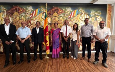 The office bearers of the Clean Sri Lanka -Austria Association in Vienna met the Ambassador at the Embassy.